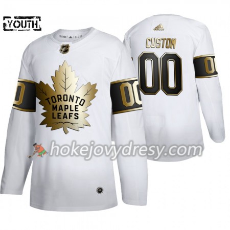 Dětské Hokejový Dres Toronto Maple Leafs med eget tryck Adidas 2019-2020 Golden Edition Bílá Authentic